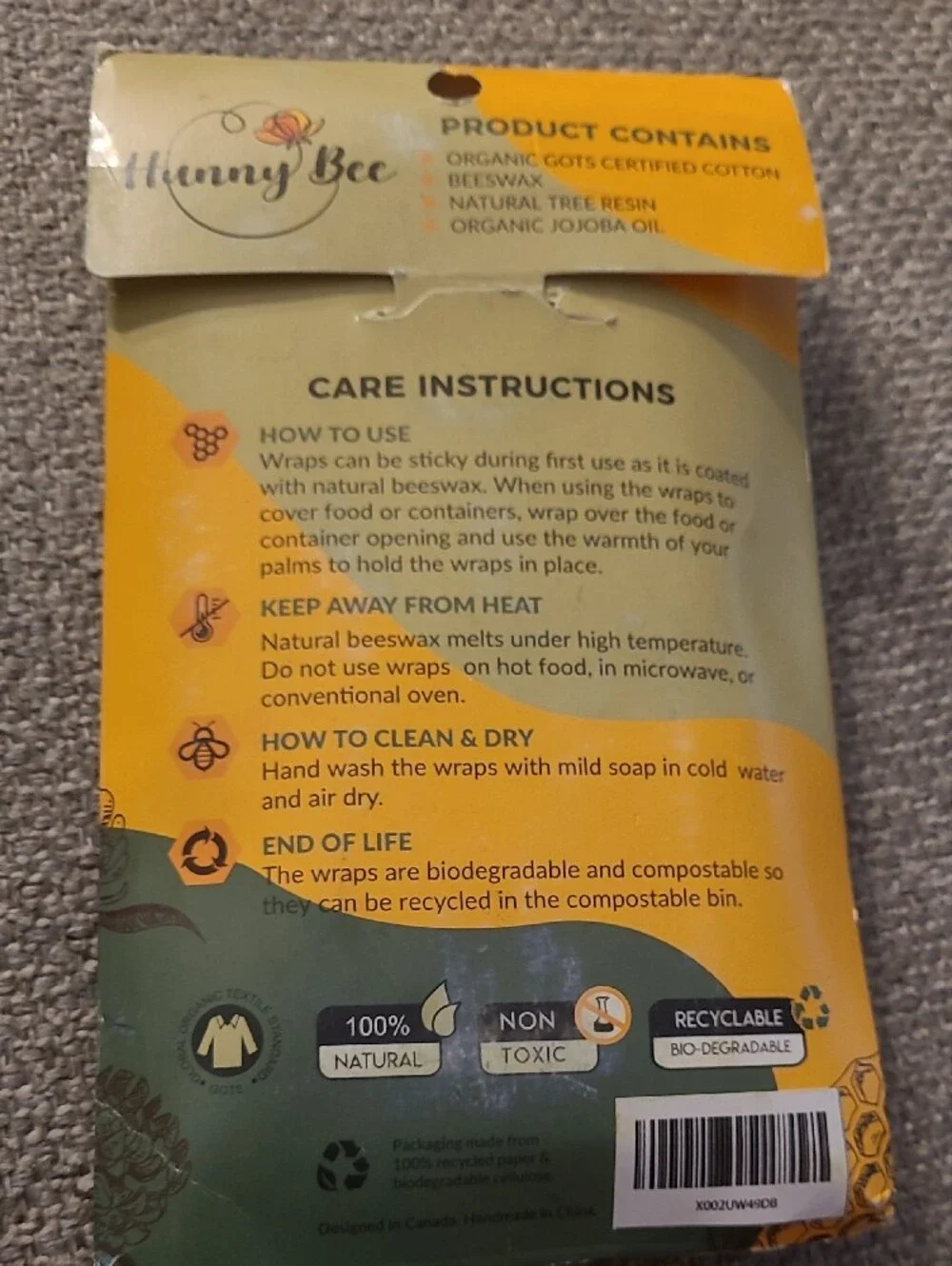 hunny bee reusable beeswax